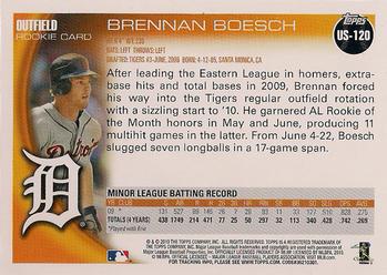 2010 Topps Update #US-120 Brennan Boesch Back