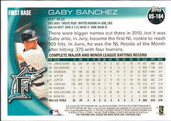 2010 Topps Update #US-164 Gaby Sanchez Back
