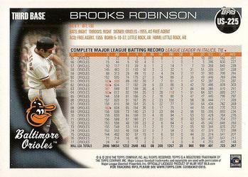 2010 Topps Update #US-225 Brooks Robinson Back