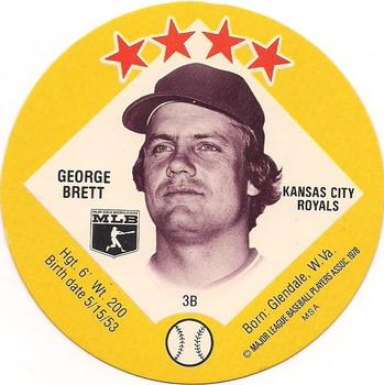 1978 Big T/Tastee-Freez Discs #9 George Brett Front