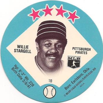 1978 Big T/Tastee-Freez Discs #11 Willie Stargell Front