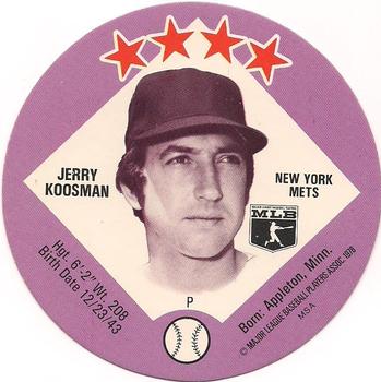 1978 Big T/Tastee-Freez Discs #12 Jerry Koosman Front