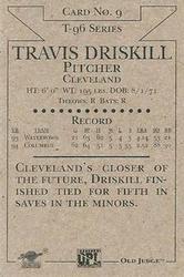1996 Signature Rookies Old Judge - Signatures #9 Travis Driskill Back