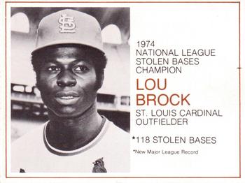 1974 Greyhound Heroes of Base Paths #NNO Lou Brock Front