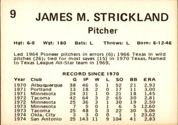 1975 Oklahoma City 89ers #9 James Strickland Back