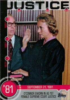 2015 Topps - Baseball History #13A Sandra Day O'Connor Sworn In Front