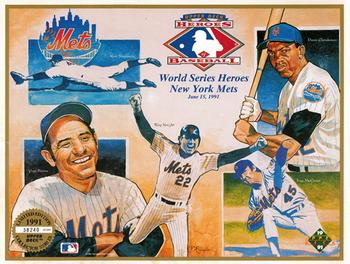 1991 Upper Deck Heroes of Baseball Sheets #NNO Yogi Berra / Donn Clendenon / Ray Knight / Tug McGraw / Ron Swoboda Front