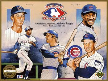 1991 Upper Deck Heroes of Baseball Sheets #NNO Fergie Jenkins / Don Kessinger / Ron Santo / Dave Kingman / Billy Williams Front