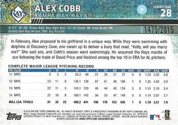 2015 Topps - Gold #28 Alex Cobb Back