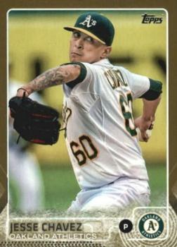 2015 Topps - Gold #155 Jesse Chavez Front