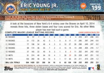 2015 Topps - Gold #199 Eric Young Jr. Back