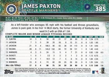 2015 Topps - Rainbow Foil #385 James Paxton Back