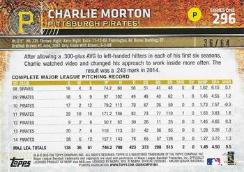 2015 Topps - Black #296 Charlie Morton Back