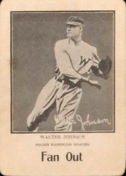 1924 WG7   Walter Mails Card Game #NNO Walter Johnson Front