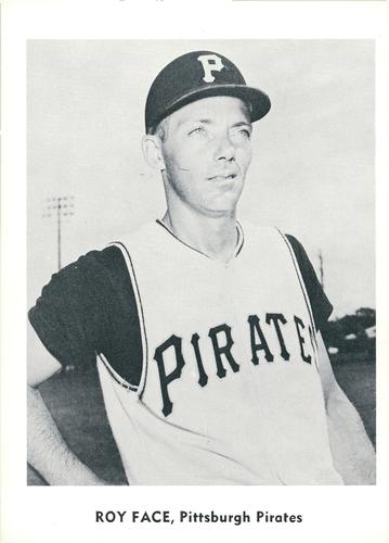 1960 Jay Publishing Pittsburgh Pirates Set B #NNO Roy Face Front