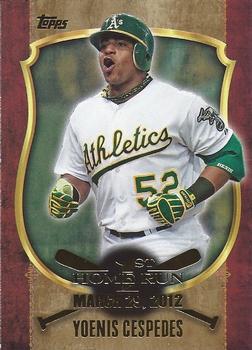 2015 Topps - First Home Run Gold (Series One) #FHR-31 Yoenis Cespedes Front