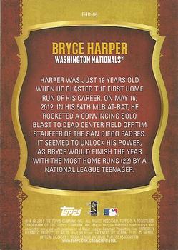 2015 Topps - First Home Run Gold (Series One) #FHR-06 Bryce Harper Back