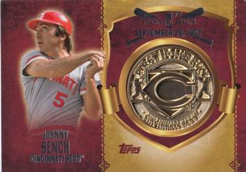 2015 Topps - First Home Run Medallions #FHRM-JB Johnny Bench Front