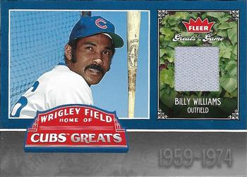2006 Fleer Greats of the Game - Cubs Greats Memorabilia #CHC-BW Billy Williams Front