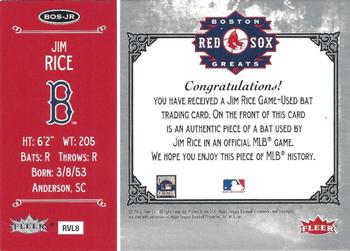 2006 Fleer Greats of the Game - Red Sox Greats Memorabilia #BOS-JR Jim Rice Back