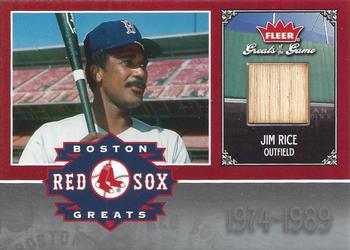 2006 Fleer Greats of the Game - Red Sox Greats Memorabilia #BOS-JR Jim Rice Front