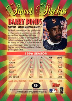 1997 Topps - Sweet Strokes #SS4 Barry Bonds Back