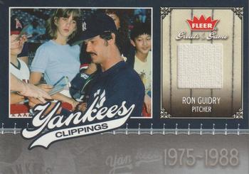 2006 Fleer Greats of the Game - Yankee Clippings Memorabilia #NYY-RG Ron Guidry Front