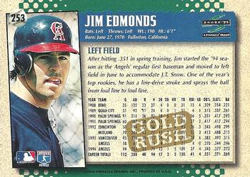 1995 Score - Gold Rush #253 Jim Edmonds Back