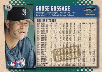 1995 Score - Gold Rush #74 Goose Gossage Back