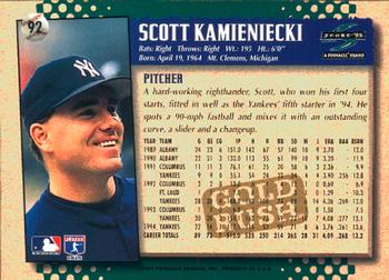 1995 Score - Gold Rush #92 Scott Kamieniecki Back