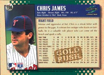 1995 Score - Gold Rush #108 Chris James Back