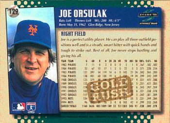 1995 Score - Gold Rush #129 Joe Orsulak Back