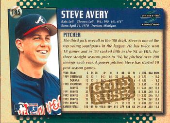 1995 Score - Gold Rush #185 Steve Avery Back