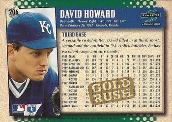 1995 Score - Gold Rush #206 David Howard Back