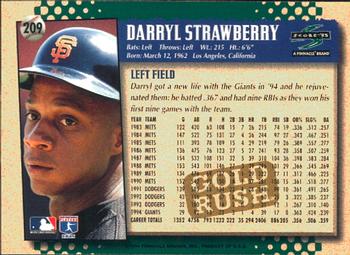 1995 Score - Gold Rush #209 Darryl Strawberry Back