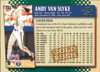 1995 Score - Gold Rush #352 Andy Van Slyke Back