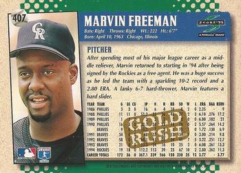 1995 Score - Gold Rush #407 Marvin Freeman Back