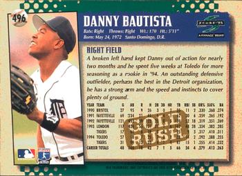 1995 Score - Gold Rush #496 Danny Bautista Back