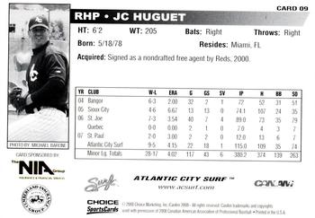 2008 Choice Atlantic City Surf #9 J.C. Huguet Back