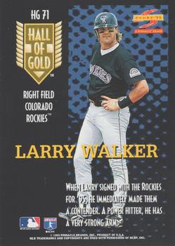 1995 Score - You Trade 'em Hall of Gold #HG71 Larry Walker Back