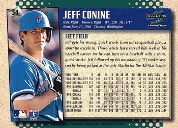 1995 Score - Platinum Team Sets #54 Jeff Conine Back