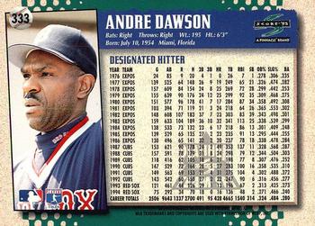 1995 Score - Platinum Team Sets #333 Andre Dawson Back