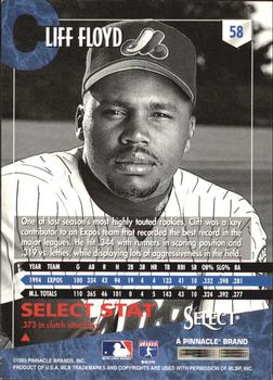 1995 Select - Artist's Proofs #58 Cliff Floyd Back