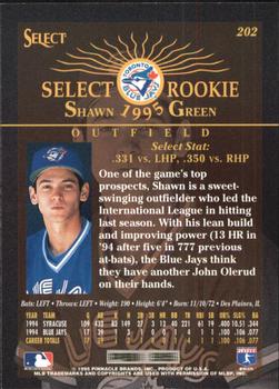 1995 Select - Artist's Proofs #202 Shawn Green Back