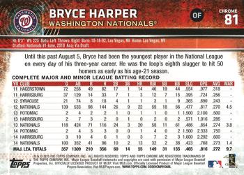 2015 Topps Chrome #81 Bryce Harper Back