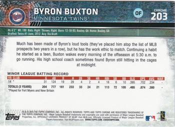 2015 Topps Chrome #203 Byron Buxton Back