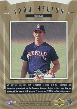 1995 SP Top Prospects #112 Todd Helton  Back