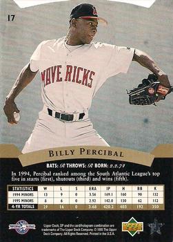 1995 SP Top Prospects #17 Billy Percibal  Back