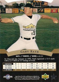 1995 SP Top Prospects #78 Gary Rath  Back