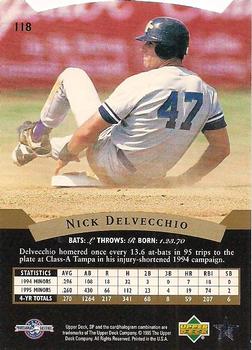 1995 SP Top Prospects #118 Nick Delvecchio  Back